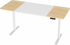 VIVO Electric 71 x 30 in Standing Desk, Memory Height Adjustment, 1B Series, Holds 220 lbs, White and Light Wood Top, White Frame, DESK-KIT-1W7WC