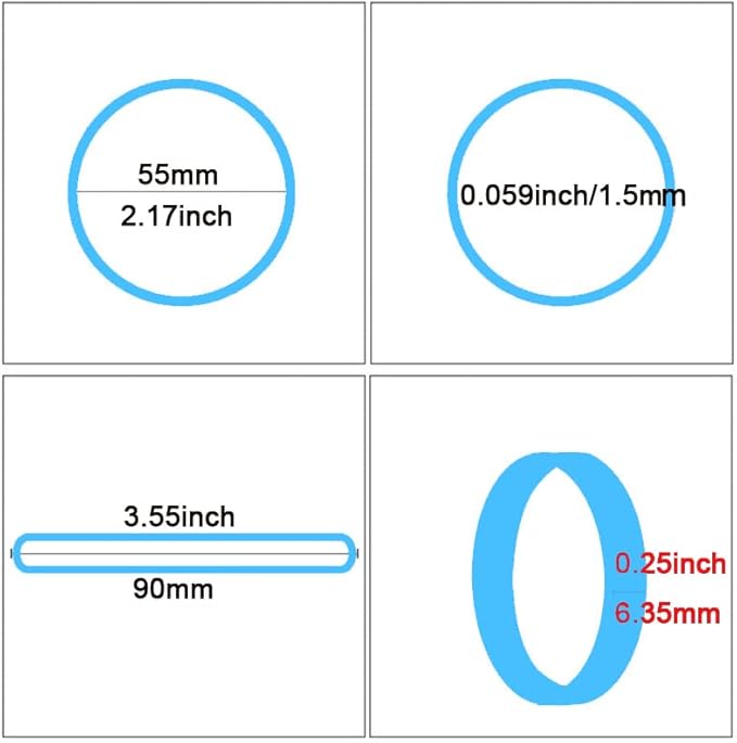 AMUU Rubber Bands Size # 64 Blue 0.5bl Rubber Band 110pcs #64 rubber band for Office Supplies Home money File Folders Strong Elastic Rubber Bands
