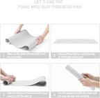 YSAGi Non-Slip Leather Desk Pad, Waterproof Laptop Computer Desk Keyboard Mat, Table Protector Blotter Mat, Large Mouse Pad for Office/Work/Home/Decor(White, 31.5" x 15.7")