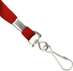 Lanyards Safety Red Lanyards Neck Flat Premium Breakaway Badge Lanyard with J-Hook for ID Nametag Badge Holder (Red, 50 PCS)