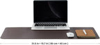 Leather Desk Mat - Non-Slip PU Desk Pad for Office and Home - Desk Organization and Accessories - Ideal for Large Mouse Pad and Desk Mats on Top of Desks (Coffee,31.5"x 15.7")