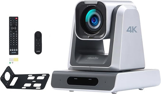 4K NDI|HX3(Certified) PTZ Camera PoE, 25X Optical Zoom, Simultaneous HDMI & SDI outputs, RTSP/RTMP(s)/SRT, Standalone IP Live Streaming to Youtube, Twitch for Meeting, Church, Event, Teaching