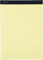 Mintra Office Legal Pads, ((Basic 6pk - (Pastel Version #2), 8.5in x 11in, Narrow Ruled))