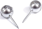 JAM PAPER Colorful Push Pins - Round Head Map Thumb Tacks - Silver Pushpins - 2 Packs of 100