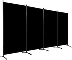 Room Divider 6FT Folding Privacy Screens, 4 Panel Partition Room Dividers w/Freestanding Design, Portable Wall Divider for Room Separtation, Fabric Screen Panel for Home Office Bedroom Dorm