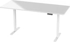 VIVO Electric Dry Erase 71 x 30 in Standing Desk, Memory Height Adjustment, 1B Series, Holds 220 lbs, Whiteboard Top White Frame, DESK-KIT-1W7WE