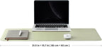 Leather Desk Mat - Non-Slip PU Pad for Office and Home - Organization Accessory - Ideal for Large Mouse Pads (Light Green, 31.5" x 15.7")