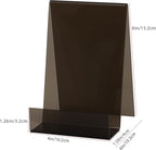 ZOEY Acrylic Book Stand with Ledge Clear Black Display Easels Plate - 5 Pack Large Book Holder Easel Stand for Display, Music Sheets, Artworks, CD, Tablet Holder