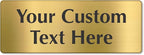 SmartSign Custom Brass Sign - 3" x 8", 40 mil REAL Bugle Brass Metal, Personalized Name Door Sign, Heavy-Duty Premium Engraved Door/Wall Mount Plaque for Business/Office, Gold and Black
