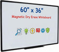 Magnetic Whiteboard 60x36 Inches Black Aluminum Frame, Large Wall Mount White Board Modern Aesthetic Dry Erase Board for Home Office Decor, Creative Studio