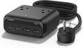 Belkin GaN Charging Station 70W, 7-in-1 Dual USB C Charger w/ 3X AC Outlets, 2X USB A Ports - Power Strip for iPhone, Apple Watch, iPad, MacBook, Chromebook, Samsung Galaxy, Pixel 10, & More - Black