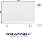 SignHero Sneeze Guard | Large, Sturdy ¼” Acrylic Plexiglass Shield | USA-Made, 30 Second Setup | Plexiglass Barrier for Counter, Reception, School, Office (Multiple Sizes)