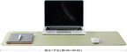 HOMIEAZICOZI Leather Desk Mat - Non-Slip PU Pad for Office and Home Organization Accessories Ideal Large Mouse Mats on Top of Desks (Light Green,36''x 17'') (DPD-LG-L)