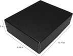 Lineco, 8x10 Museum Archival Storage Box, Drop Front Design with Metal Edge, Acid-Free, Preserveor for Photos, Documents, Crafts, DIY, Black