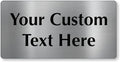 SmartSign Custom Steel Sign - 6" x 12", 40 mil Stainless Steel Metal, Personalized Engraved Sign for Business, Office, Door, Wall, Heavy-Duty Premium Engraved Steel Plaque, Silver and Black