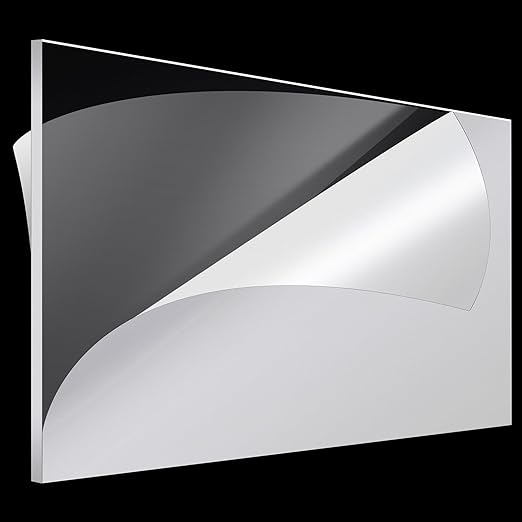 Roowest 1 Pcs 24 x 48 Inch, 1/8 Inch Thick Clear Acrylic Plexiglass Sheets Transparent Plastic Panels Sheets Cut to Size Cast Acrylic Board Panel with Protective Film for Craft DIY Project Sign Frame