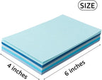 50 Sheets 4x6 Colored Cardstock Paper 5 Colors Blank Flash Cards, 250 GSM Heavy Card for DIY Art Projects, Cards (5 Blue)