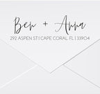 Self Inking Modern Address Stamps | Custom Return Address Stamper (Modern Brush Script, Large)