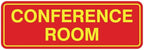 Standard Conference Room Sign - Red/Yellow - Small 10 Pack