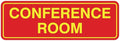 Standard Conference Room Sign - Red/Yellow - Small 1 Pack