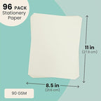 Best Paper Greetings Parchment Diploma Paper - 96 Sheets, 8.5 x 11 In, Cream, 90 GSM - Vintage Textured Certificate Paper for Printing Diplomas, Resumes & Awards
