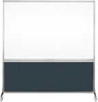 DivideWrite Mobile Whiteboard | Double Sided Dry Erase Board | Portable Office Cubicle Partition | Display for Classrooms, Conference Rooms, Meeting Areas and More | Blue Spruce 6' Wide x 6' Tall