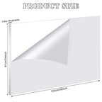 Roowest 1 Pcs 24 x 48 Inch, 1/4 Inch Thick Clear Acrylic Plexiglass Sheets Transparent Plastic Panels Sheets Cut to Size Cast Acrylic Board Panel with Protective Film for Craft DIY Project Sign Frame