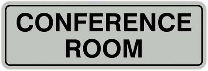 Standard Conference Room Sign - Lt Gray - Small 10 Pack