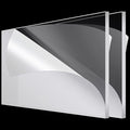 Roowest 2 Pcs 24 x 48 Inch, 1/8 Inch Thick Clear Acrylic Plexiglass Sheets Transparent Plastic Panels Sheets Cut to Size Cast Acrylic Board Panel with Protective Film for Craft DIY Project Sign Frame