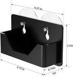 PecMuikee Window Mount Business Card Holder with Suction Cups，Black Acrylic Business Card Display Stand,Multiple Business Card Holders for Office, Exhibition, Home, Restaurant 1Slot 2 Pcs