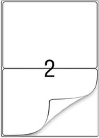 BESTEASY 200 Round Corner Half Sheet Self Adhesive Shipping Labels for Laser and Ink Jet Printers, White Blank (100 Sheets, 200 Labels)