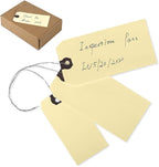 INNOVART Shipping Tags Double Wired 6 1/4" x 3 1/8", Manila Wire Tags With Reinforced Eyelet, Case of 100