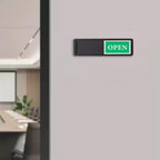 Open Closed Door Sign, Sliding Reversible Door Indicator Sign for Office, Storefront, Salon, Restroom, Studio, Home Office – Red Green Privacy Signs
