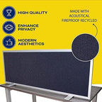 OBEX Acoustical Free Standing Privacy Screen, Cubicle Accessories Desk Privacy Panel, Desk Dividers for Office, Office Furniture Partitions Portable Sound Proof Dividers, 24" x 36", Slate