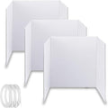 3 Pack Medium Trifold Poster Board, 24 x 16inches Poster Board with Double Sided Tapes and Cardboard, Corrugated Presentation,Science Fair Display Boards for School Project, Science Fair, Business