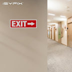 iSYFIX Exit Signs - 12 Pack 12x4 Inch Directional Arrow Signs, 40 mil Polystyrene Plastic, UV Laminated, Scratch & Fade Resistant, Waterproof - Ideal for Office, Theater, School, Business