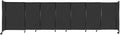 Versare Straightwall Sliding Portable Wall Partition | Freestanding Office Dividers | Locking Wheels | Temporary Room Separator | 15'6'' Wide x 4' Tall Black Fabric Panels