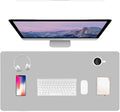 PU Leather Desk Pad Protector Gaming Mouse Pad Non Slip Desk Mat for Keyboard and Mouse Waterproof Desk Writing Pad for Office and Home Desk Accessories(Gray, 47.2 * 17.7)