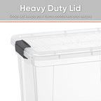 Superio Clear Storage Boxes with Lids, 2.4 Quart Plastic Container Bins for Organizing, Stackable Crates, BPA Free, Non Toxic, Odor Free, Organizers for Home, Office and Dorm,