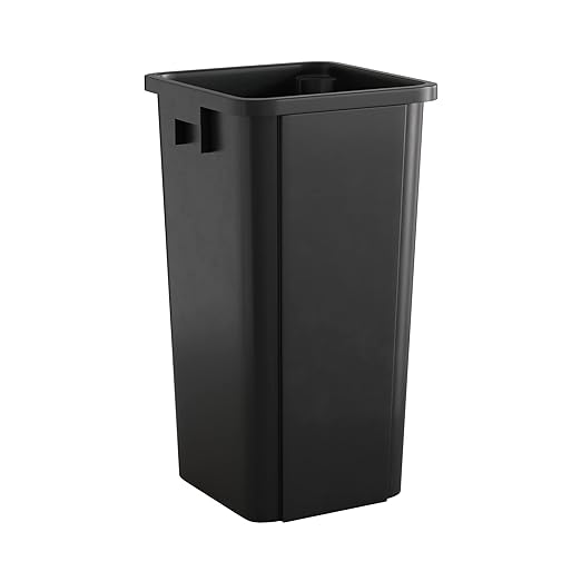 23 Gallon Black Square Commercial Trash Can