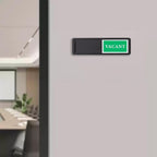 Vacant Occupied Door Sign, Sliding Room Status Indicator Privacy Door Sign for Office, Restroom, Conference Room, Home, Hotel, Hospital (Black)