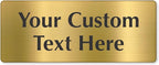 SmartSign Custom Brass Sign - 4" x 10", 40 mil REAL Bugle Brass Metal, Personalized Name Door Sign, Heavy-Duty Premium Engraved Door/Wall Mount Plaque for Business/Office, Gold and Black