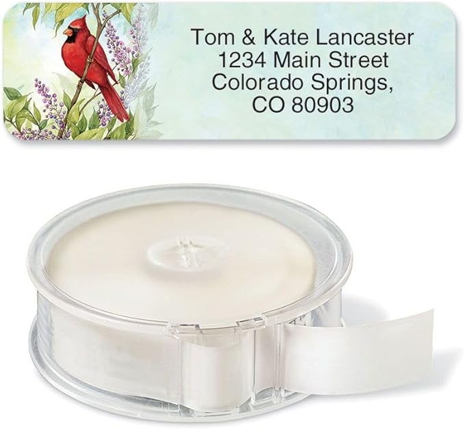 Colorful Images Year of Remembrance Rolled Personalized Return Address Mailing Labels with Dispenser, 5 Designs, Set of 250, Small ¾ x 2½ Inch Size, Custom Self-Adhesive Sticker Roll