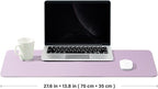 Leather Desk Mat - Non-Slip PU Desk Pad for Office and Home - Desk Organization and Accessories - Ideal for Large Mouse Pad and Desk Mats on Top of Desks (Purple,27.6"x 13.8")
