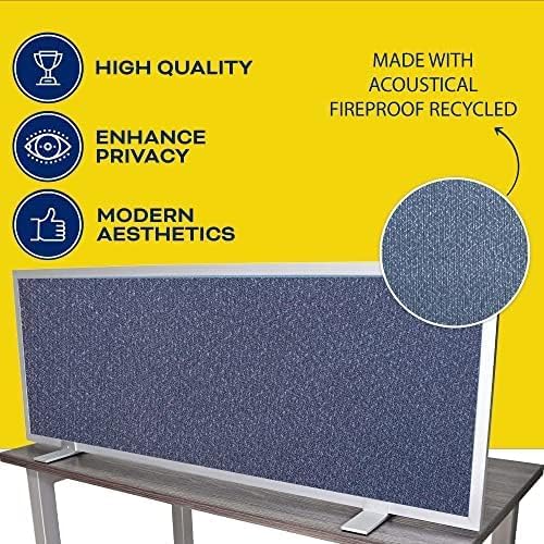 OBEX Acoustical Free Standing Privacy Screen, Cubicle Accessories Desk Privacy Panel, Desk Dividers for Office, Office Furniture Partitions Portable Sound Proof Dividers, 24" x 36", Graphite