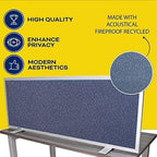 OBEX Acoustical Free Standing Privacy Screen, Cubicle Accessories Desk Privacy Panel, Desk Dividers for Office, Office Furniture Partitions Portable Sound Proof Dividers, 12" x 36", Graphite