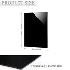4 Pieces Black Acrylic Sheet, 5 x 7 Inch 1/8 Inch Thick, Black Cast Plexiglass Sheets for DIY Display, Handcraft, Home Decor, Painting, Display Stand, Photo Frame, Easy to Cut