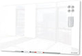J&J worldwide Glass Whiteboard, Magnetic Brilliance White Dry Erase Board 36" x 60" Invisible Mount, Includes Markers, Marker Tray, Eraser for Wall, Office, Home, School