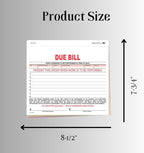 Vehicle Due Bill Form - 3-Part Carbonless Snap-Out 8.5 x 7.75 Car Dealership Service Agreement Forms, Auto Repair Vehicle Documentation Forms NCR - White, Canary, Pink - Pack of 200