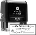 Custom Floral Address Stamp | Choose from 12 Designs | Multiple Ink Color Options | Envelope Return Address Stamp for Couple or Family (Design 8, Large)